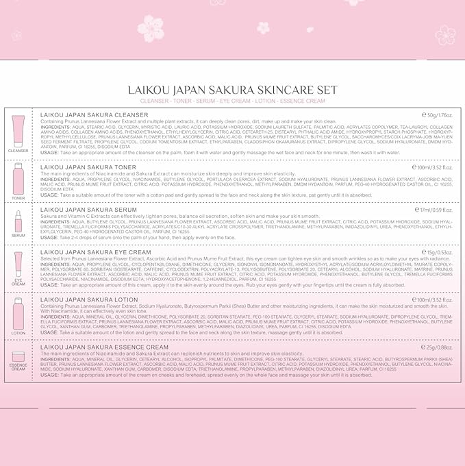 Skin Care Set JAPAN SAKURA Women