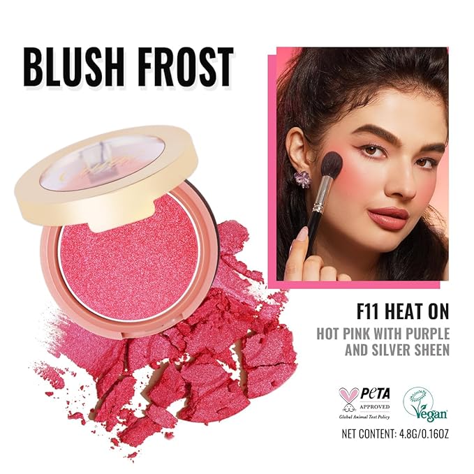 Oulac Luminisers Powdery Blusher for Cheeks Face Glow,Brighten 4.8g