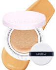 MISSHA Magic Cushion Foundation No.27 Honey beige for medium/tan skin - Flawless Coverage, Dewy Finish, Easy Application for All Skin Types
