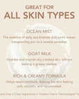 Dionis - Goat Milk Skincare Scented Hand Cream, Travel Size Self Care Moisturizing Lotion For Women, Vitamins & Minerals Hydrate Dry Skin - Cruelty Free, Paraben Free, Ocean Mist, 1oz Set of 6