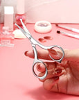 LIVINGO Nose Hair Scissors – Precision Stainless Steel Trimming Scissors with Rounded Tips, Safe and Easy Grooming for Nose, Ear, and Facial Hair