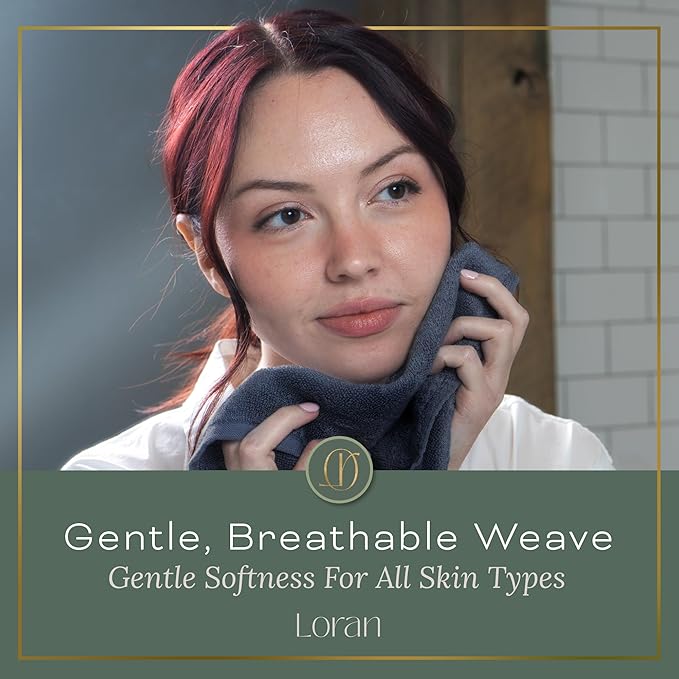 Charcoal Grey Extra Large Washcloths Set of 6 Soft Body Cloths 13” x 13” 70% Viscose Derived from Bamboo, 30% Cotton Spa-Like Feel Silky for Skin Cleansing