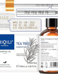 HIQILI Tea Tree Oil for Skin, Hair Restoration, Added to Shampoo, Body Wash, Foot Soak Use - 3.38 Fl Oz