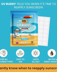 UV Buddy 28 Pack Bear Shaped UV Detection Stickers for Sunscreen - Fun Kid Friendly Sun Protection Reminder for Parents Adults | Waterproof Sunscreen Patch UV Patch Sunblock Stickers for Reapplying