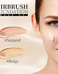 Airbrush Foundation Spray,Silk Flawless Airbrush Makeup,Buildable Coverage Foundation for Older Women,Teenagers,Middle-aged,Waterproof base de maquillaje (01 Natural/Warm Porcelain)