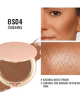 Oulac Matte Bronzer Powder Face Makeup with Mirror Cruelty-Free BS04