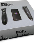 TPOB Slime 2 Black Clipper Trimmer Shaver Set Barber Hair Clippers for Men 6800 RPM with Rubber Case