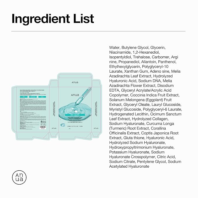 ANUA PDRN Hyaluronic Acid Capsule 100 Serum Mask, everyday glow korean sheet mask with Salmon PDRN, Hyaluronic acid, Collagen, Self home care facial mask for glass skin, Korean skin care (10EA)