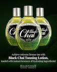 Millennium Tanning Black Chai Tanning Lotion with Bronzers, Essential Oils, & Extracts (13.5 Ounces)