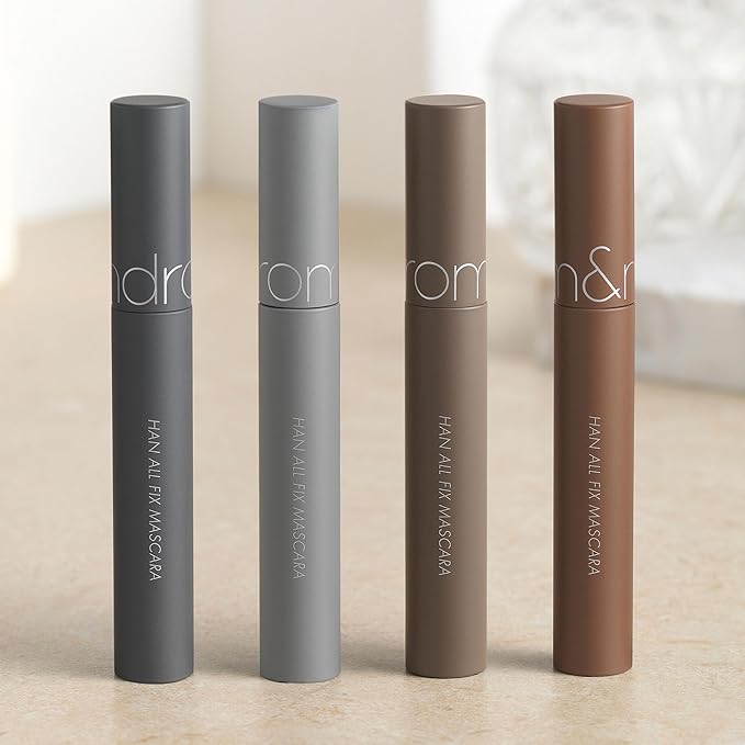 rom&nd HAN ALL FIX Mascara L03 Long Hazel - Ultra-Hold Waterproof & Smudge-Proof for Natural Curling & Defined Lashes