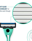 Preserve Shave 5 Five Blade Refillable Razor, Made from Recycled Materials, Poppy Red