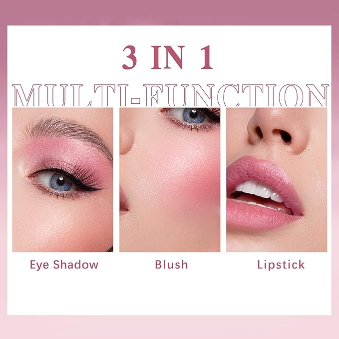 Cream Blush Stick for Cheeks Makeup,Waterproof Blush Face
