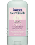 Coppertone Pure and Simple Baby Sunscreen Stick SPF 50, Zinc Oxide Mineral Sunscreen for Baby, Body and Face, 0.49 Oz Stick