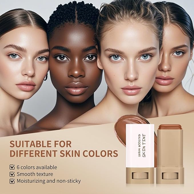 Beauty Balm Serum Boosted Skin Tint, Foundation Stick, Tinted Moisturizer for Face, Full Coverage Foundation, Concealer Stick for Foundation Makeup, Contour Sticks for Face Makeup, Dewy Finish (#0306)