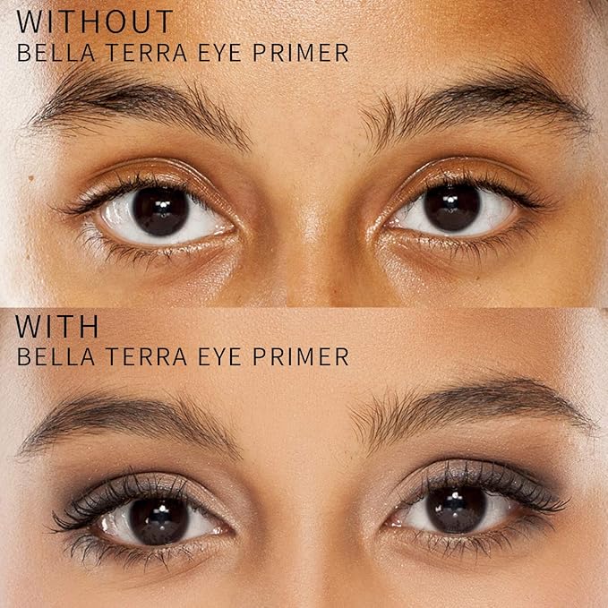 BellaTerra Cosmetics Eye Primer for Eyeshadow | Long-Lasting Shadow Base & Eyelid Concealer for Dark Circles & Veins | Matte Finish | Fragrance-Free for Sensitive Skin | .32 oz Crease-Proof Formula
