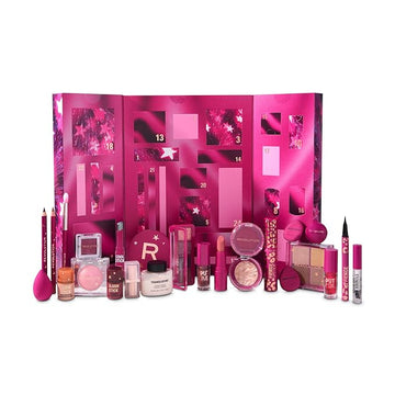 Revolution Makeup Advent Calendar 2025, 24-Piece Beauty Gift Set for Lips, Eyes, & Face, Features Essential Cosmetics & Tools, Vegan & Cruelty-Free