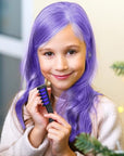 New Hair Chalk Comb Temporary Bright Hair Color Dye for Girls Kids, Washable Hair Chalk for Girls Age 4 5 6 7 8 9 10 New Year Birthday Cosplay DIY Halloween, Christmas（Purple)