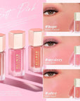 KIMUSE Soft Pink Gel-Cream Blush Trio, Liquid Blush (love pink)