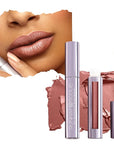 Runway Rogue Silk Glam Liquid Lipstick, Long Wear Frosted Maple Brown Sugar Lipstick, ‘Sex Symbol’