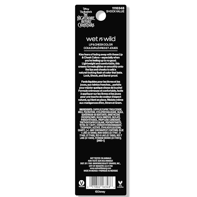 wet n wild Nightmare Before Christmas Lip & Cheek Color-Shock Value