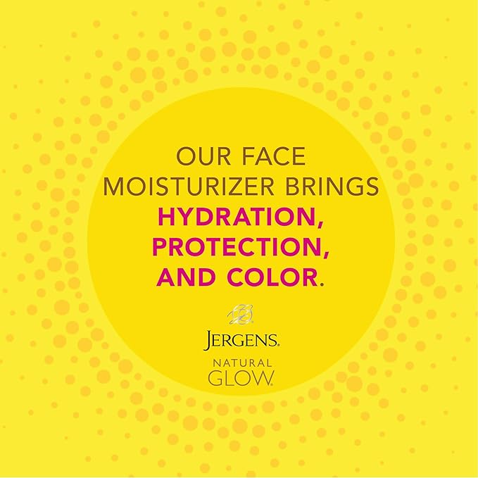 Jergens Natural Glow Self Tanner Face Moisturizer with SPF 20 Facial Sunscreen, Medium to Deep Skin Tone, Sunless Tanning, Oil Free, Broad Spectrum Protection UVA and UVB, 2 oz (Packaging May Vary)