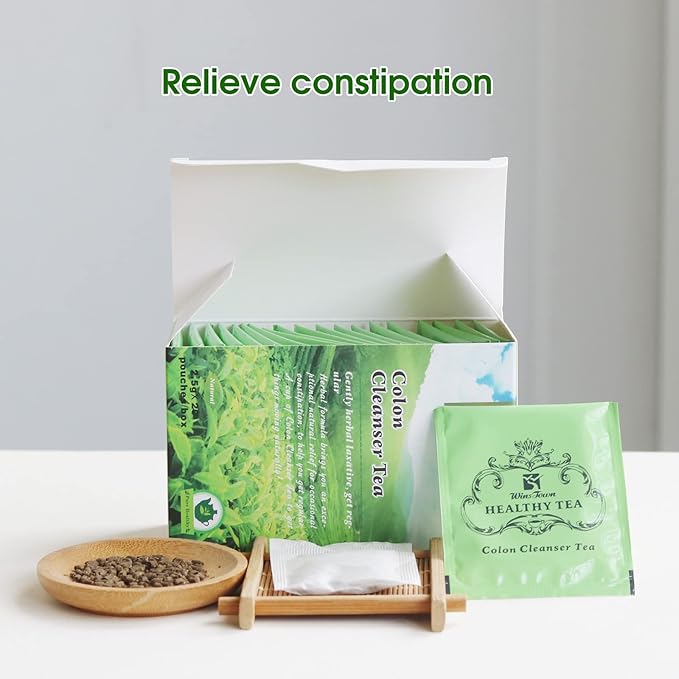 Colon Cleanser Tea, Herbal Laxative Tea, Relieve Constipation and Body Detox, Supports Healthy Gut and Digestion, 20 Tea Bags