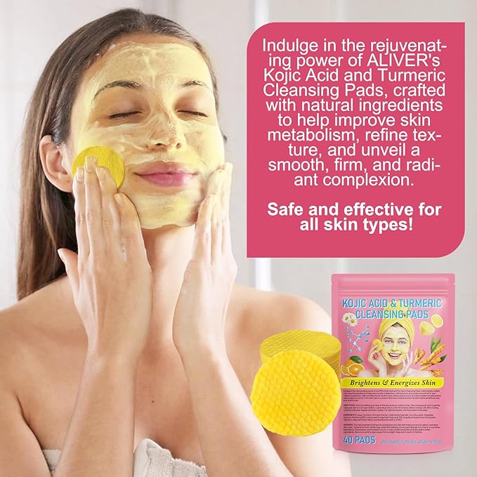 Turmeric cleansing pads,80pcs turmeric cleansing