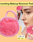 Nugilla 18 Packs Reusable Makeup Remover Pads with a Washable Laundry Bag, Resuable Microfiber Round Towel Skin Face Towels, Soft Makeup Remover Cloth, Fast Drying Washcloth (Pink)