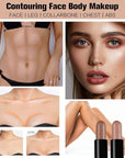 Contour Stick, 4Pcs Dual-Ended Highlighter Makeup Pen & A+Set B)