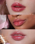 Flower Knows Violet Strawberry Rococo Glitter Lip Gloss G02+Little Angel Embossed Blush 02