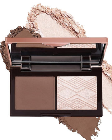 Face Contour Glitter Highlighter Powder Palette-2 in 1 for Women-01