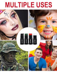 Face Body Paint Stick (GEEEN)，Water Resistant Sports Body Makeup Athletes Softball， Football Baseball Eye Stick， Professional Halloween Face Makeup Kit ，for Halloween costume， Zombie Clown Vampire
