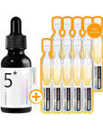 numbuzin No.5 Serum | Glutathione Vitamin Concentrated Serum 30ml Travel Set (+1ml*10ea) | Glutathione, Vitamin C, Tranexamic Acid | Hyperpigmentation, Acne Scars, Korean Skincare | 1.31 fl. oz.