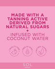 SOL by Jergens Full Body Self Tanner Towelettes, Streak-free Natural-Looking Sunless Tanning Wipes, 6 Count, Infused with Coconut Water and Vitamin E, Sun-inspired Color in 4 Hours