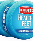 O'Keeffe's for Healthy Feet Foot Cream - 3.2 oz Jar (2 Pack) - Guaranteed Relief for Extremely Cracked, Dry Feet, Repairing Skincare, Instantly Boosts and Retains Moisture Levels