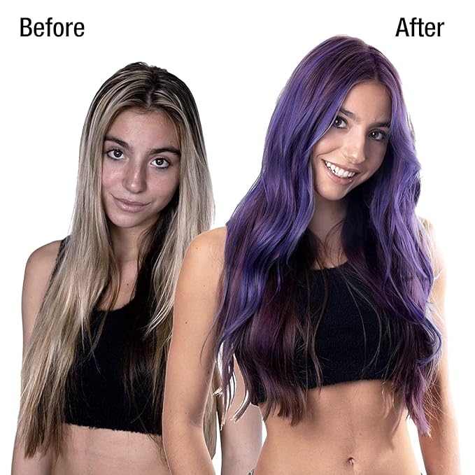 Herbal Instant Purple Hair Dye Shampoo - 3 in 1 Long Lasting Hair Color for Women and Men, Colors in Minutes, Shampoo Para Canas