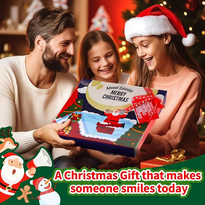 Advent Calendar 2025 Adult, Holiday Gift Baskets for Women with Hand Cream, Epsom Salt, Candle, Necklace, Brooch, Ear Clips, Skincare Beauty Advent Calendar, Happy New Year Countdown Calendar Gift Set