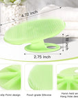 INNERNEED Food-Grade Soft Silicone Body Cleansing Brush Shower Scrubber, Gentle Exfoliating and Massage for All Kinds of Skin (Green)