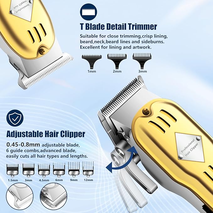 SUNNOW Hair Clippers Professional Cordless for Men, Beard Trimmer Hair Trimmer Electric Foil Shavers Razor Kit, Rechargeable Hair Cut Machines Men's Beard Grooming Kit for Home, Barber