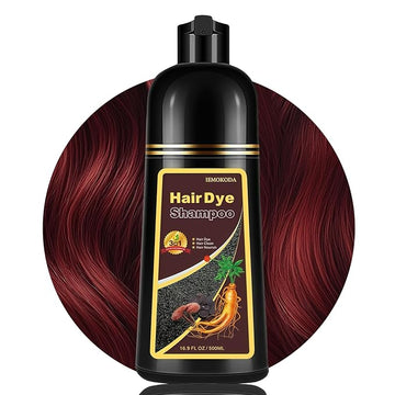 Dark Red Hair Dye Shampoo, Hair Color Shampoo for Gray Hair, Color Shampoo Hair Dye, Red Hair Dye & Champu Para Canas, Colors in Minutes, Easy to Use, 16.90 Fl Oz