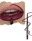 Runway Rogue Designer Liner Lip Pencil, Matte Rich Burgundy-Blackberry Lip Liner Pencil and Lip Liner Sharpener, ‘Throwback’