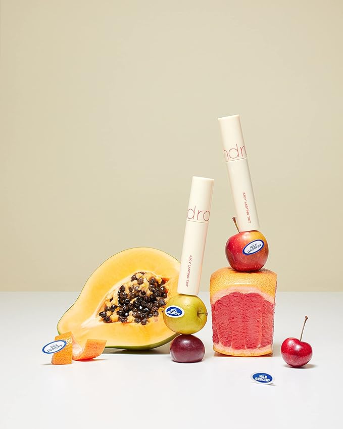 rom&nd Juicy Lasting Tint #28 Bare Fig - K-Beauty MLBB Lip Gloss for Cool Undertones, Vivid Long-Lasting Shine, Moisturizing & Non-Sticky Lip Stain