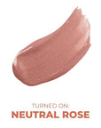 Beauty For Real Lip Gloss + Shine, Plumping High Shine Hydrating Gloss, Turned On, Sheer Lip Bite Nude, Light + Mirror, Cruelty Free, 0.15 fl oz