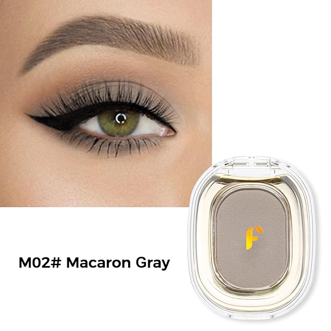 Erinde Single Light Grey Matte Eyeshadow Palette, High Pigment, Long Lasting, Intense Color, Neutral Nudes Naked Matte Pressed Powder Eye Shadow Palette