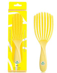 Nature Spell FlexiFlow Detangling Hair Brush, Flexible Strands for Gentle Brushing, Eliminates Knots & Reduces Breakage, Suitable for All Hair Types, Yellow