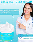 Urea Cream 40 Percent For Feet Maximum Strength - plus Salicylic Acid 2% Foot Cream For Dry Cracked Heels Feet Knees - Dead Skin Cuticle Callus Remover Toenail Softener