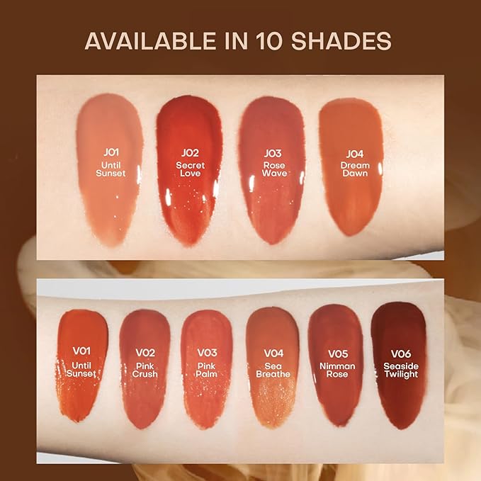 Mistine Makeup Velvet Lip Gloss Matte Lip Cream Liquid Lipstick Softening with Hyaluronic Acid Lip Tint, Non-Sticky Lightweight Lip Color V01 Sunset Afterglow 0.1 fl oz