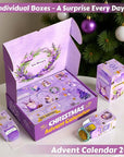 Advent Calendar 2025 Adult Women -24 Days of Christmas Advent Calendar for Mom, Wife, Girlfriend, Sister, Her - Lavender Spa Gifts Basket Set Includes Coffee Mugs, Scented Candle, Bath Salt, Soap