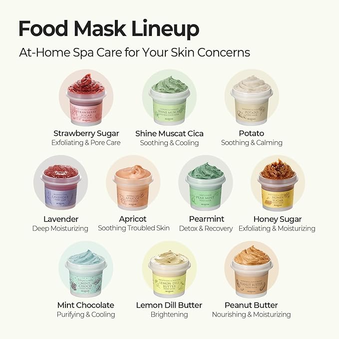 SKINFOOD Shine Muscat Cica BHA Food Mask – Soothing & Cooling Wash-Off Face Mask with Real Shine Muscat, Cica, and BHA – Exfoliating, Pore-Clearing, Vegan Korean Skincare, 180g