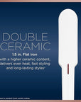Conair Double Ceramic Flat Iron, 1 1/2-inch , White